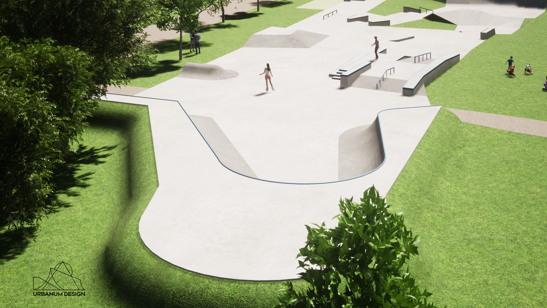 Skatepark Amberg Erweiterung Visualisierung
