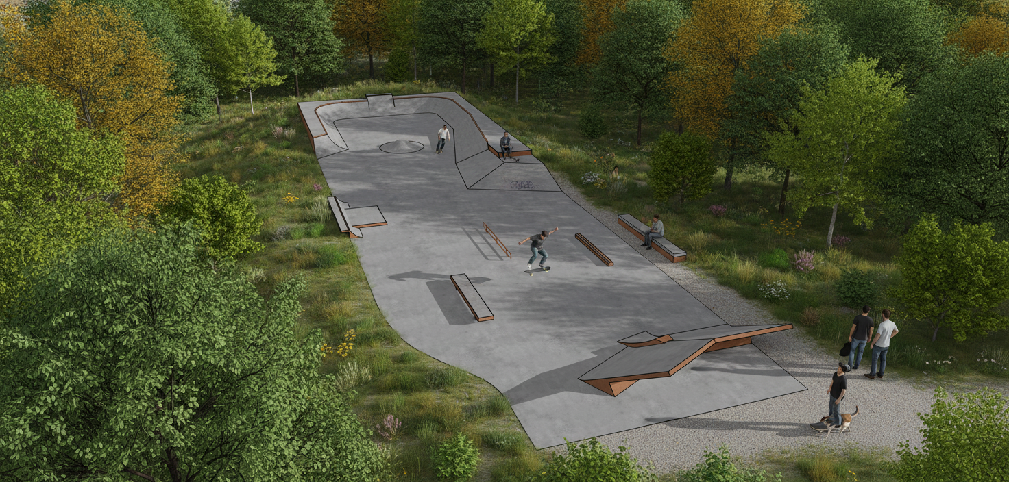 Skatepark Pankow Bürgerpark Berlin Entwurf 2