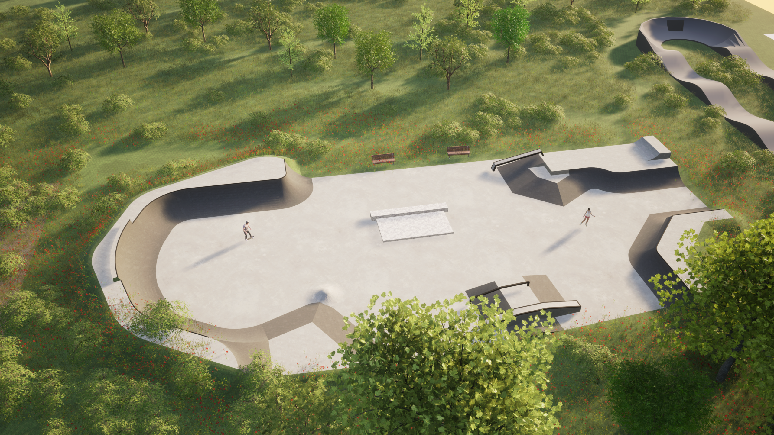 Skatepark Wallersdorf Bayern 800m² Street Urbanum Design