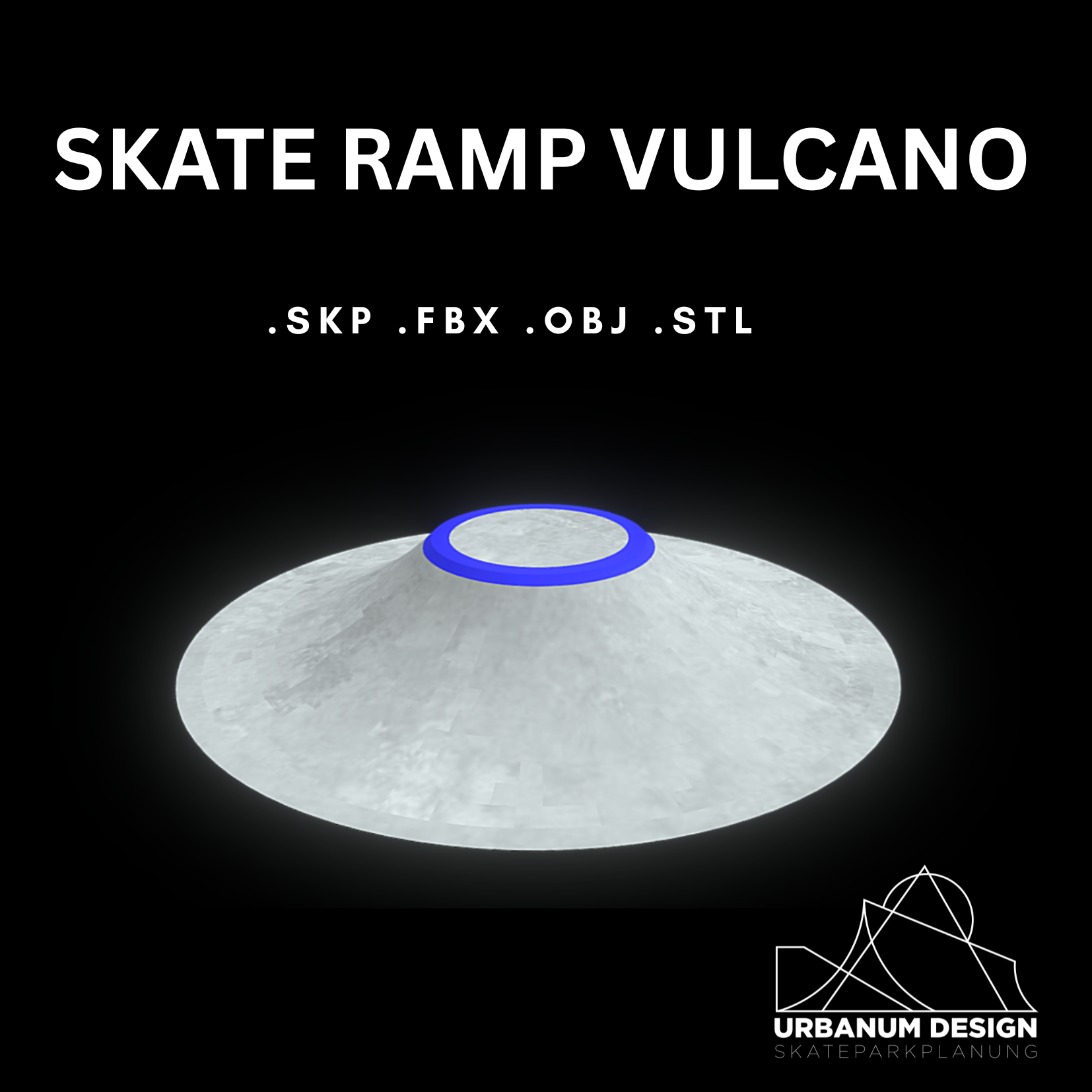 Skate Ramp Volcano CAD Modell