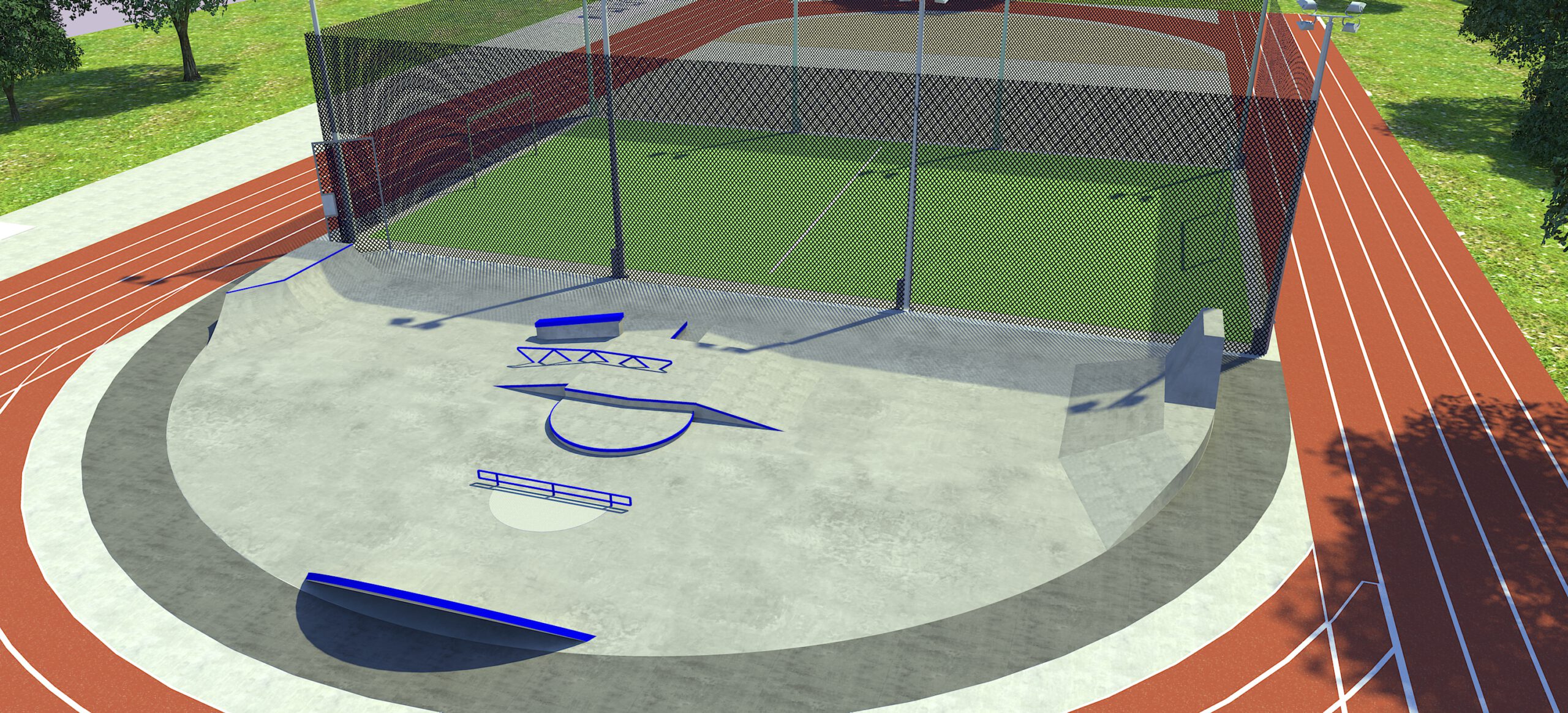 Skatepark Kallstadt Entwurf Ansicht 1