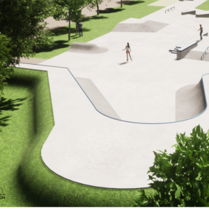 Nachhaltige Skatepark-Planung mit recycelten Materialien von Urbanum-Design