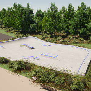 Nachhaltige Skatepark-Planung mit recycelten Materialien von Urbanum-Design